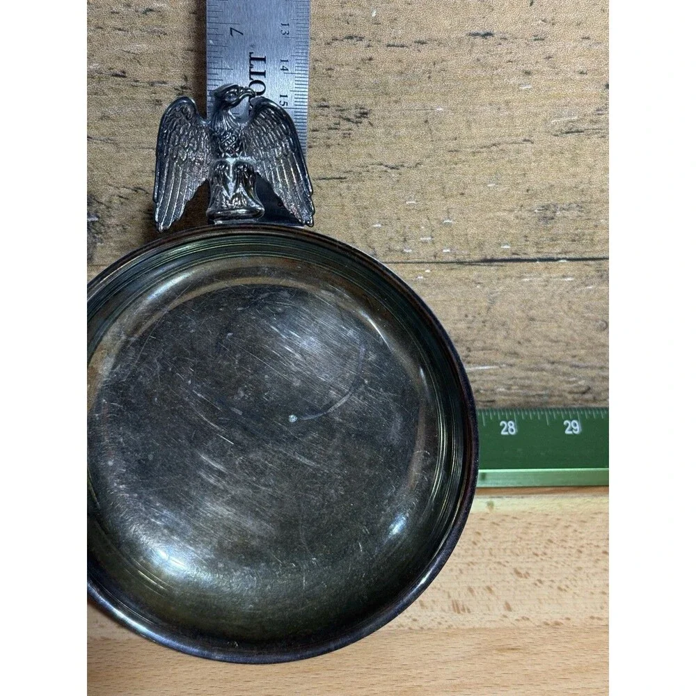 🔥VTG Sterling Silver Plate Porringer bowl or Baby Feeding Dish Americana Patina